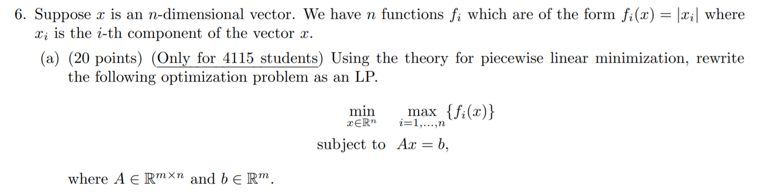 == 6. Suppose x is an n-dimensional vector. We have n | Chegg.com