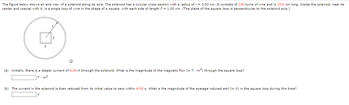 Solved The figure below shows an end view of a solenoid | Chegg.com