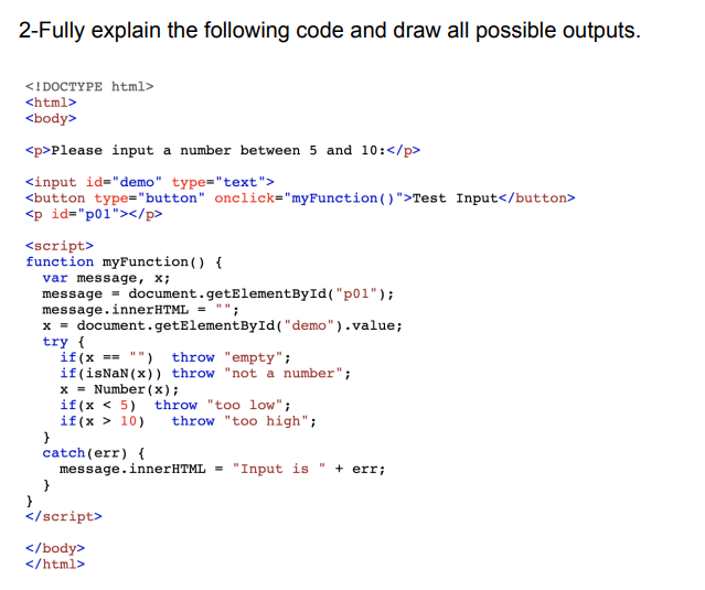 Solved 2-Fully explain the following code and draw all | Chegg.com