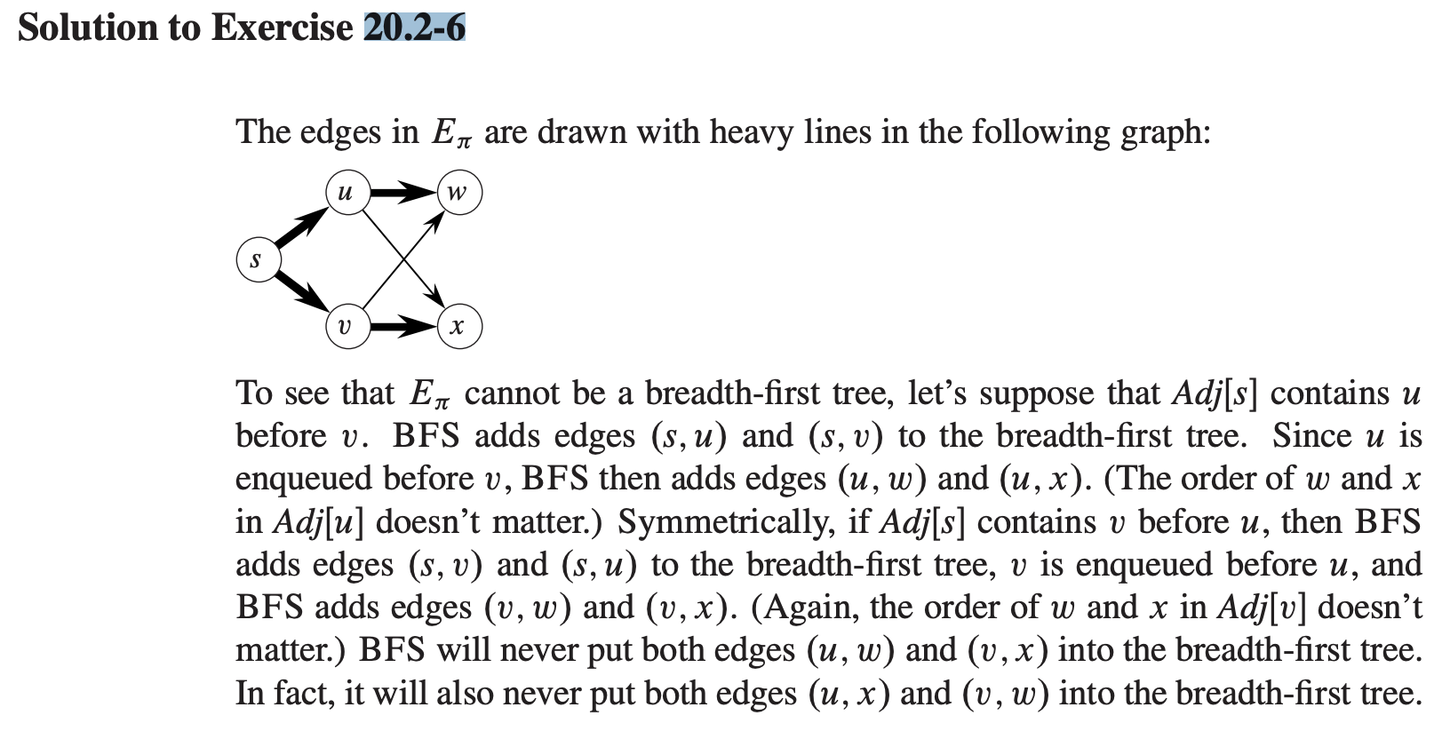 Solution to Exercise 20.2-6 The edges in Eπ are drawn | Chegg.com