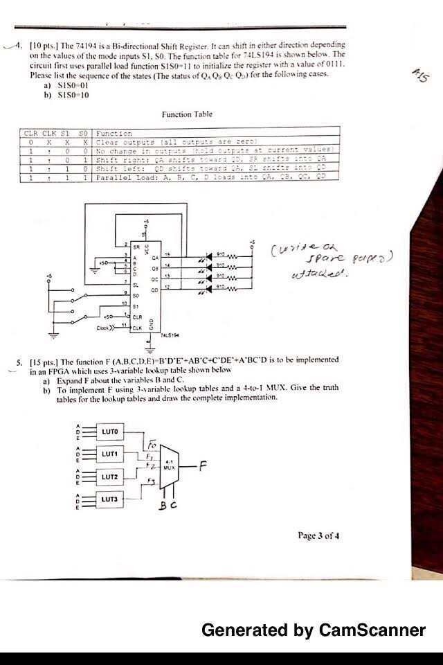 Solved The 74194 Shift Register The Pin-out And Function, 45% OFF