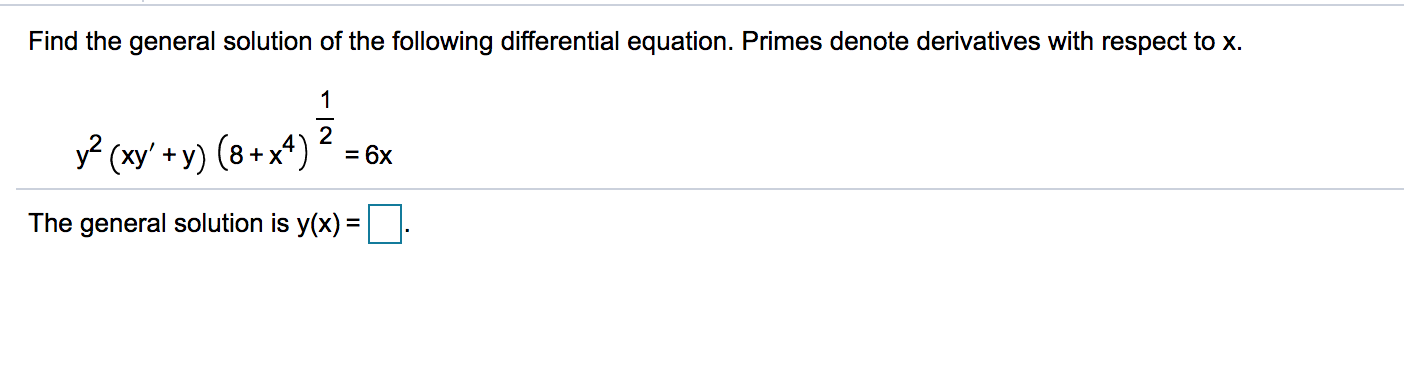 Solved Find the general solution of the following | Chegg.com