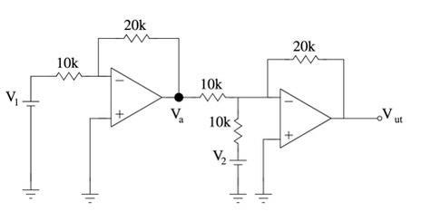 Solved The figure shows an amplifier circuit with two | Chegg.com