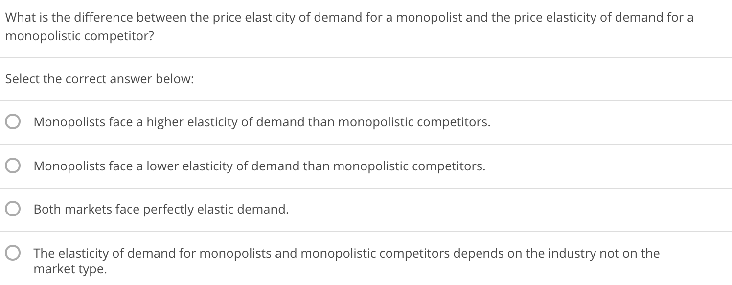 Solved What Is The Difference Between The Price Elasticity Chegg Com