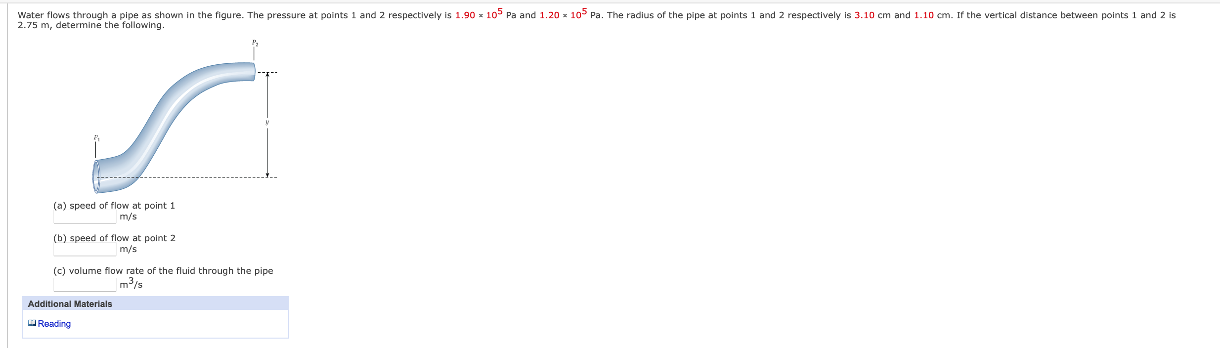 Solved Water flows through a pipe as shown in the figure. | Chegg.com