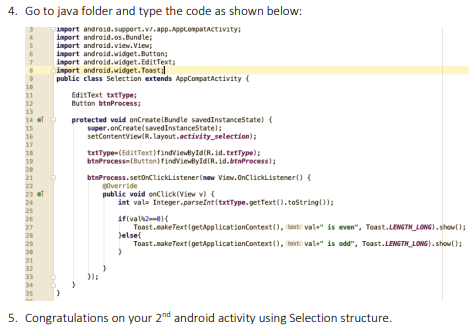 Solved Using Android Studio and Java language: OBJECTIVES | Chegg.com