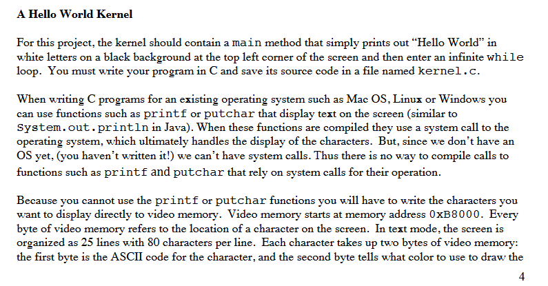A Hello World Kernel For this project, the kernel | Chegg.com