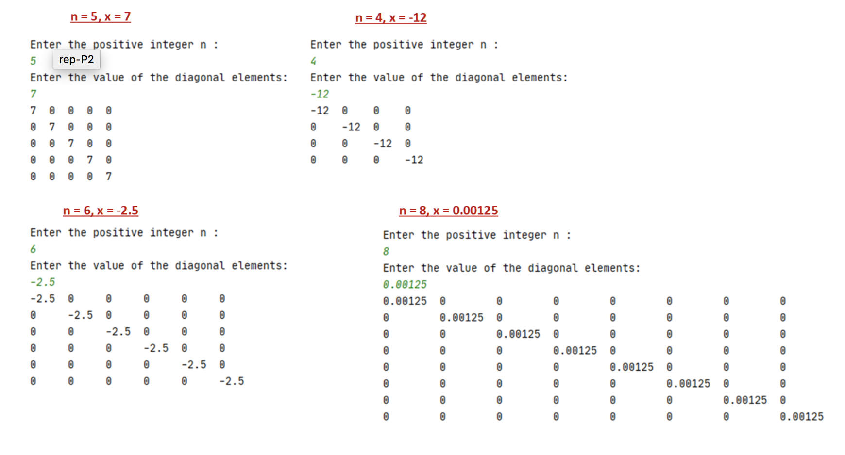 Solved Write a Python program called diagonal.py to generate | Chegg.com