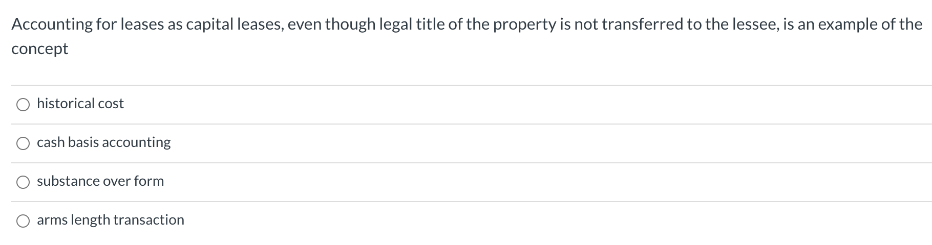 Accounting For Leases As Capital Leases Even Though Chegg Com