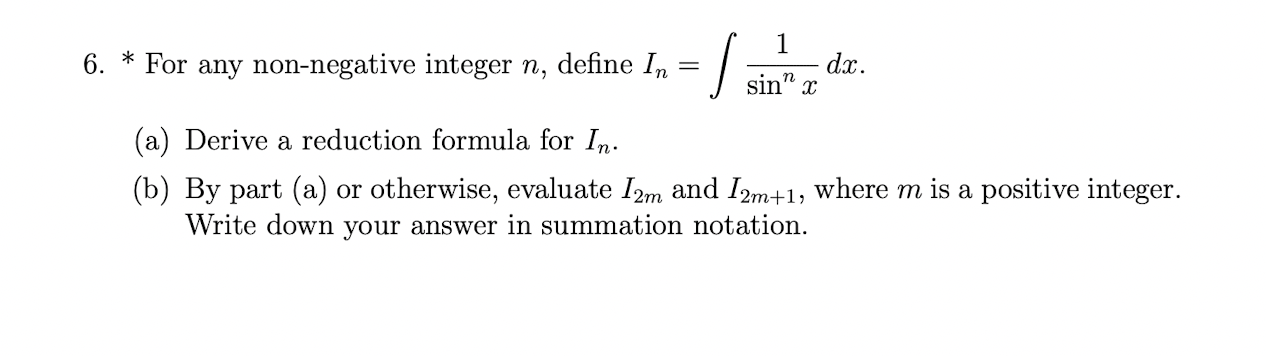 Solved 6. * For any non-negative integer n, define | Chegg.com