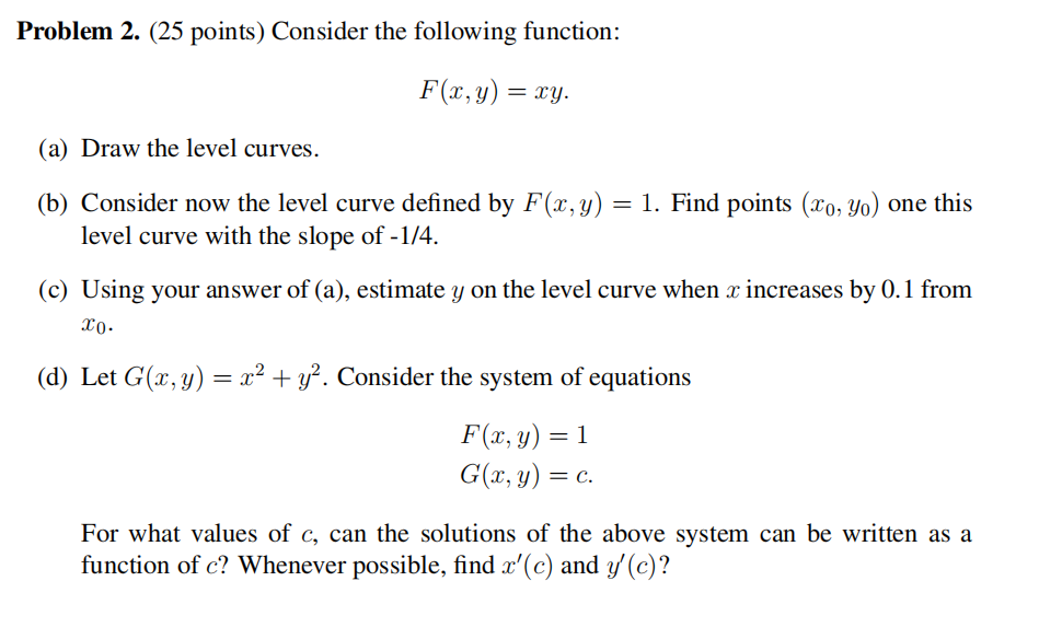Solved Problem 2. (25 points) Consider the following | Chegg.com