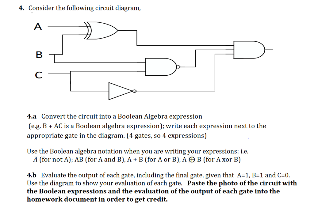 Solved 4. Consider The Following Circuit Diagram, 4.a 