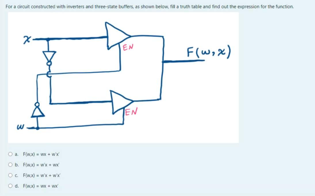 Solved For a circuit constructed with inverters and | Chegg.com