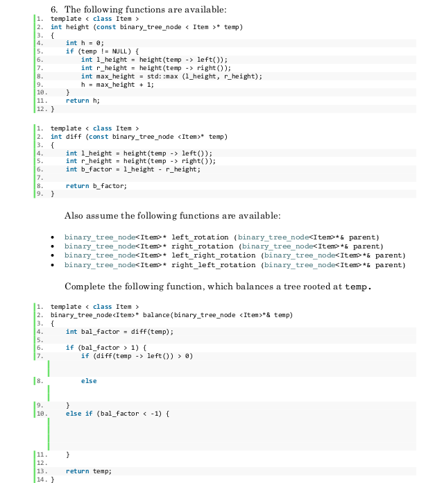 Solved 6. The following functions are available | Chegg.com