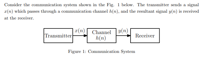 Solved Consider the communication system shown in the Fig. 1 | Chegg.com
