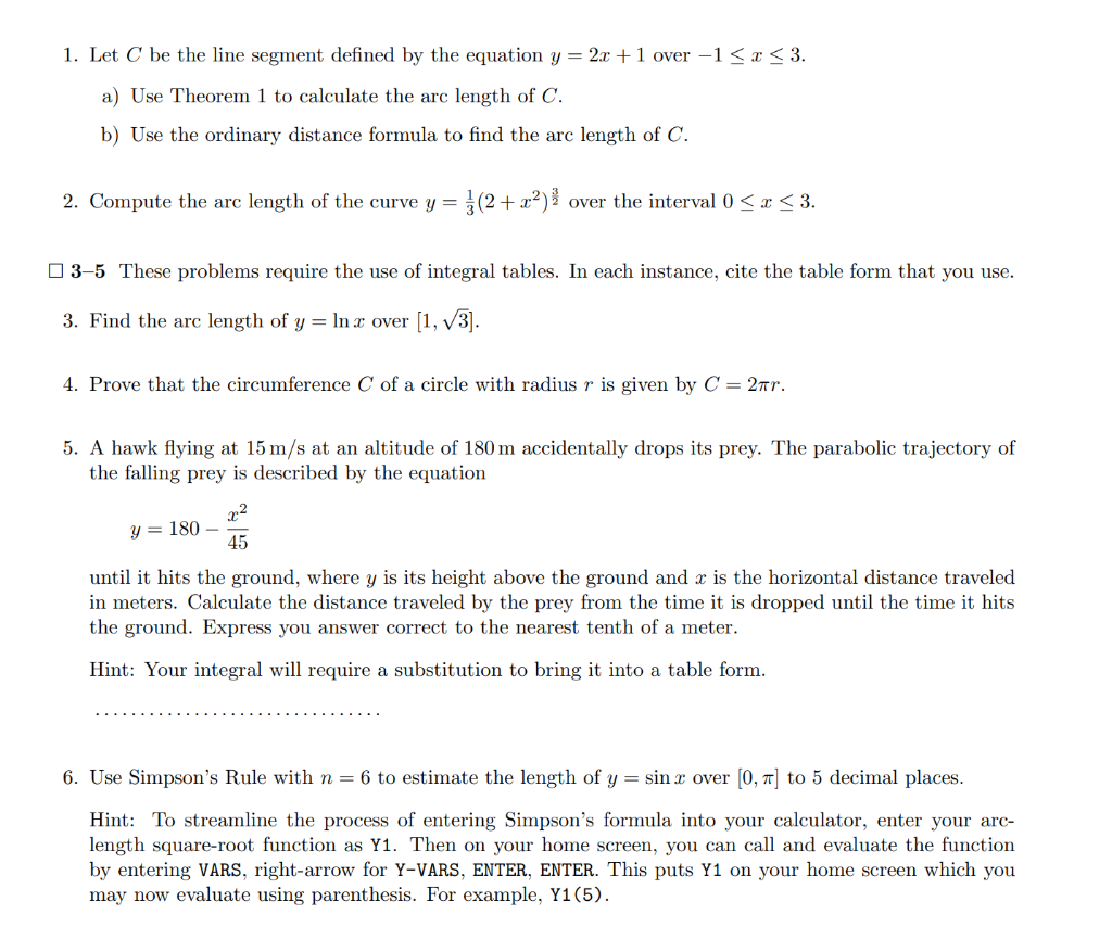 Solved 1. Let C Be The Line Segment Defined By The Equation | Chegg.com