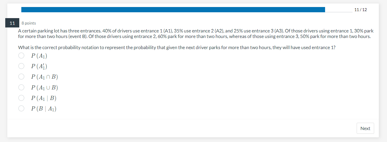 Solved A Certain Parking Lot Has Three Entrances. 40% Of | Chegg.com