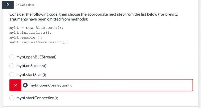 Solved 9 0/0.25 points Consider the following code, then | Chegg.com