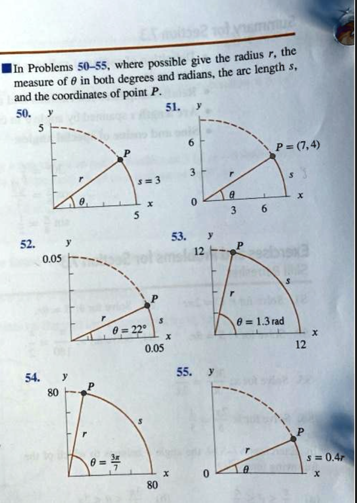 Solved In Problems 50-55, where possible give the radius r, | Chegg.com