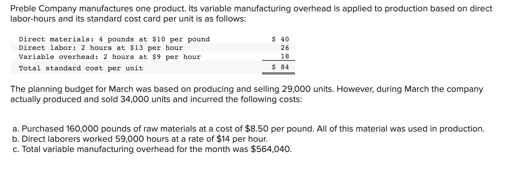 Solved 4. What is the materials quantity variance for March 
