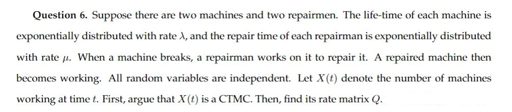 Solved Question 6. Suppose there are two machines and two | Chegg.com