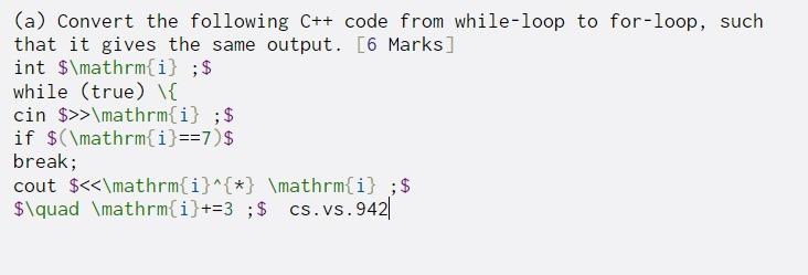Solved (a) Convert the following C++ code from while-loop to | Chegg.com