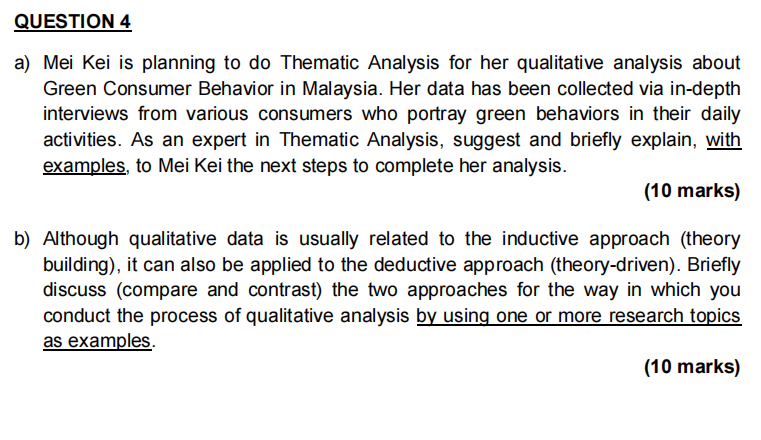 Question 4 A Mei Kei Is Planning To Do Thematic Chegg Com