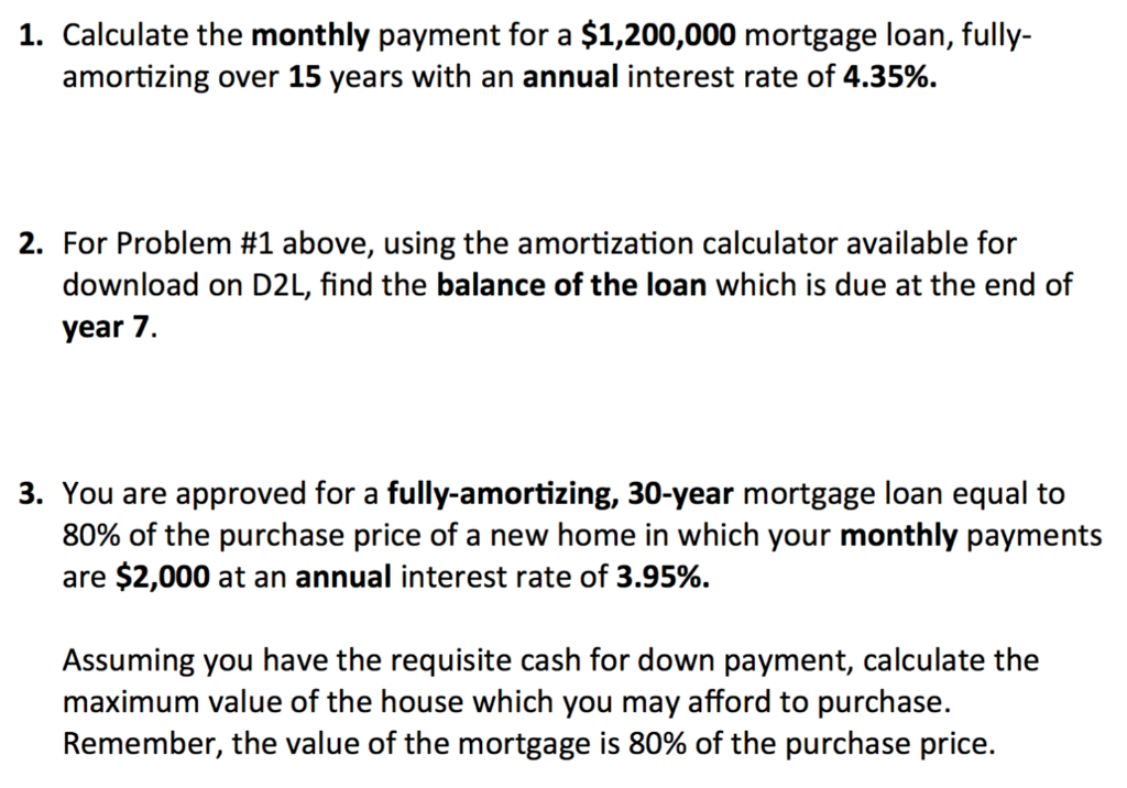 Monthly House Payment Chart