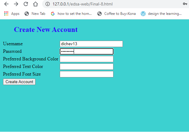 Solved write a PHP script for creating new account (for some | Chegg.com
