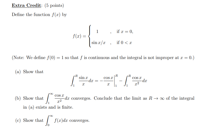 Solved Extra Credit: (5 points) Define the function f(2) by | Chegg.com