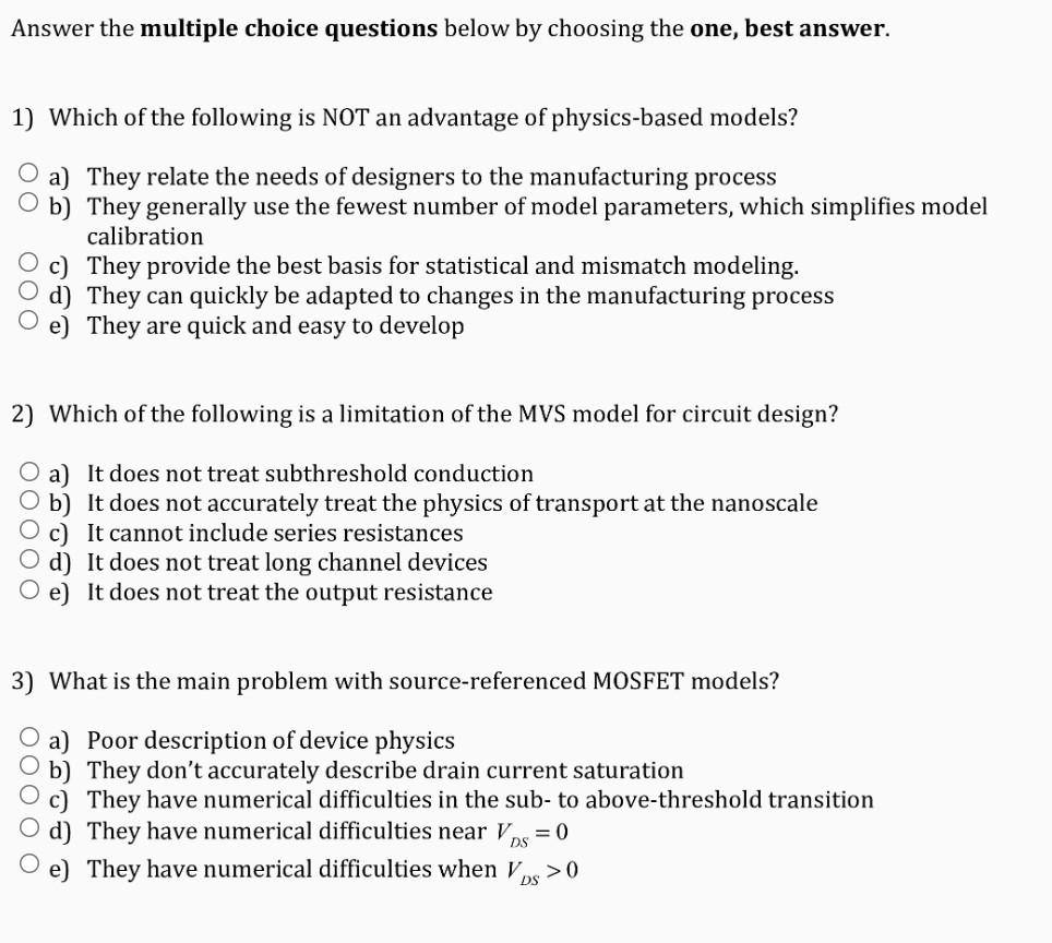 Solved Answer the multiple choice questions below by | Chegg.com