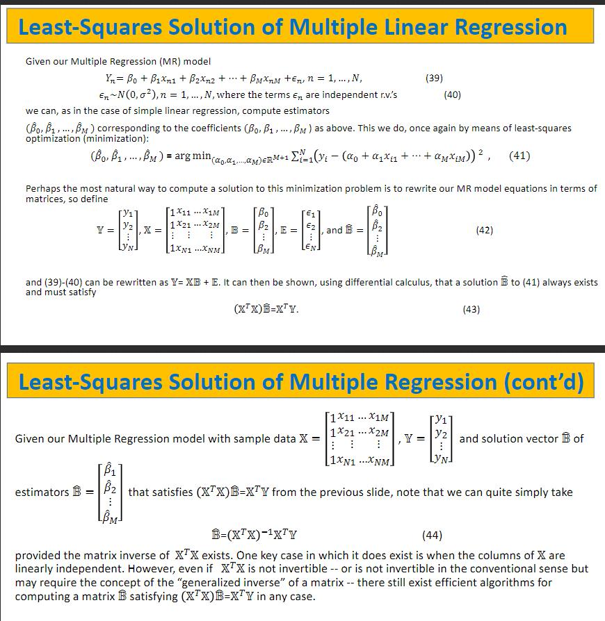 Solved Solve The Least Squares Regression Problem For The Chegg Com