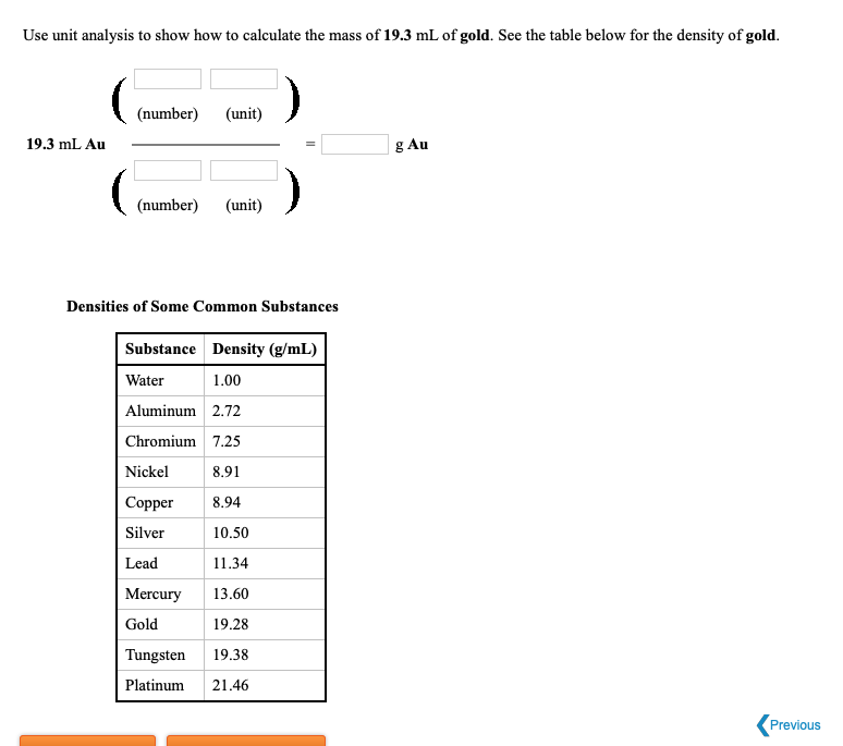 Solved Use unit analysis to show how to calculate the mass