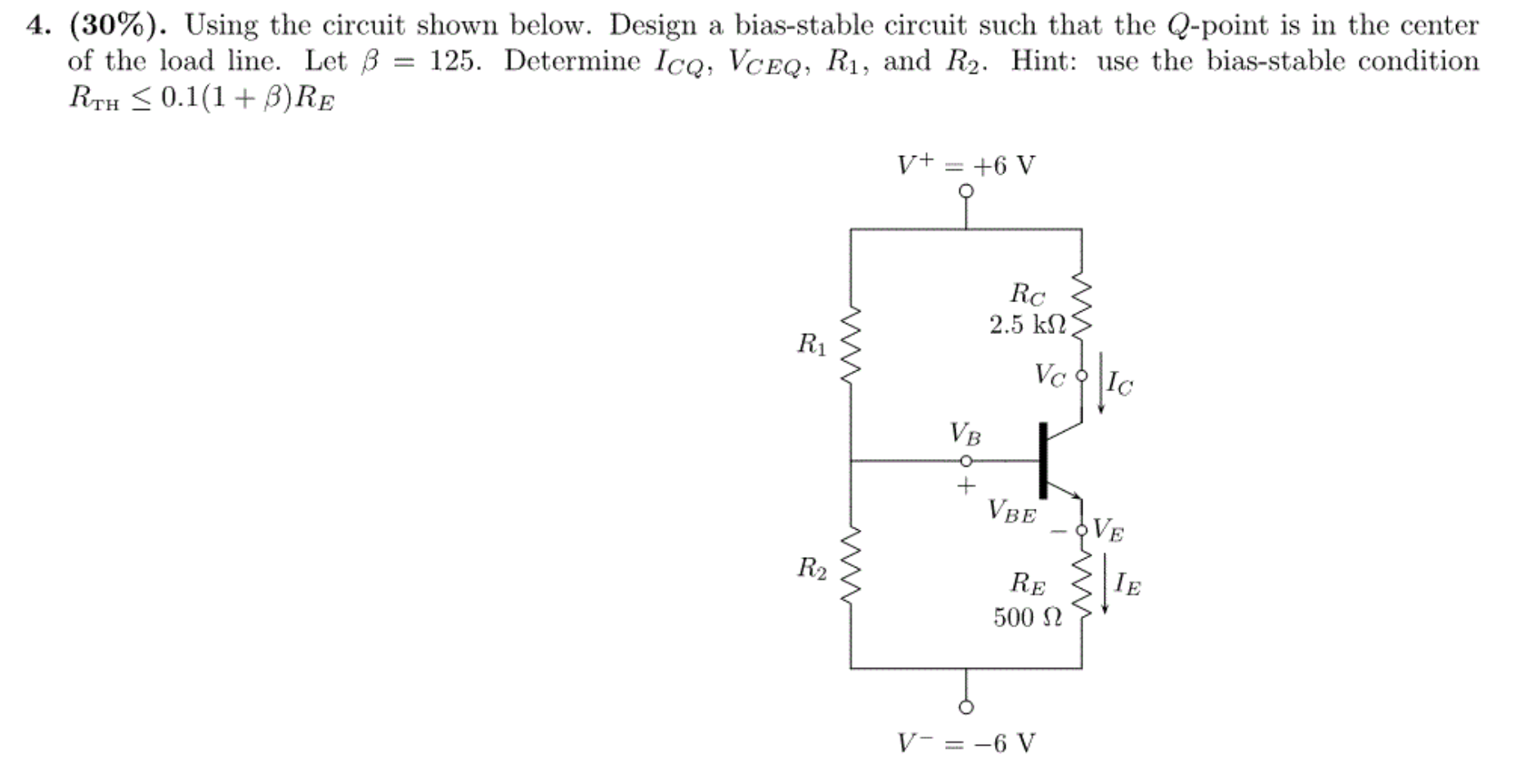 Solved 4. (30%). Using The Circuit Shown Below. Design A | Chegg.com