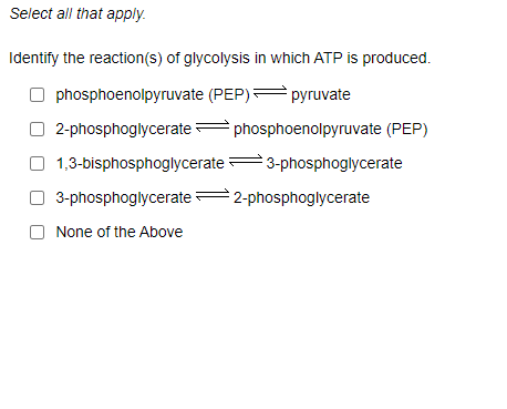 Solved Select All That Apply.in Phase I Of Glycolysis: 