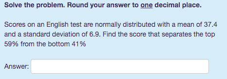 Solved Solve the problem. Round your answer to one decimal | Chegg.com