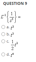 Solved QUESTION 9 E1{s31}= A. T2 B. T3 C. 21t2 D. T4 | Chegg.com