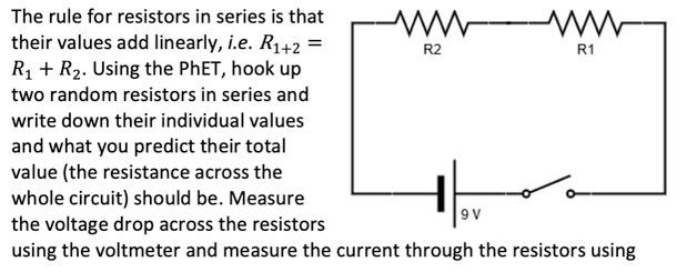 Solved The rule for resistors in series is that their values | Chegg.com