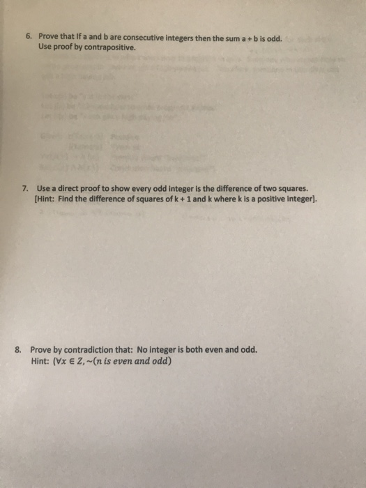 Solved Prove that If a and b are consecutive integers then | Chegg.com