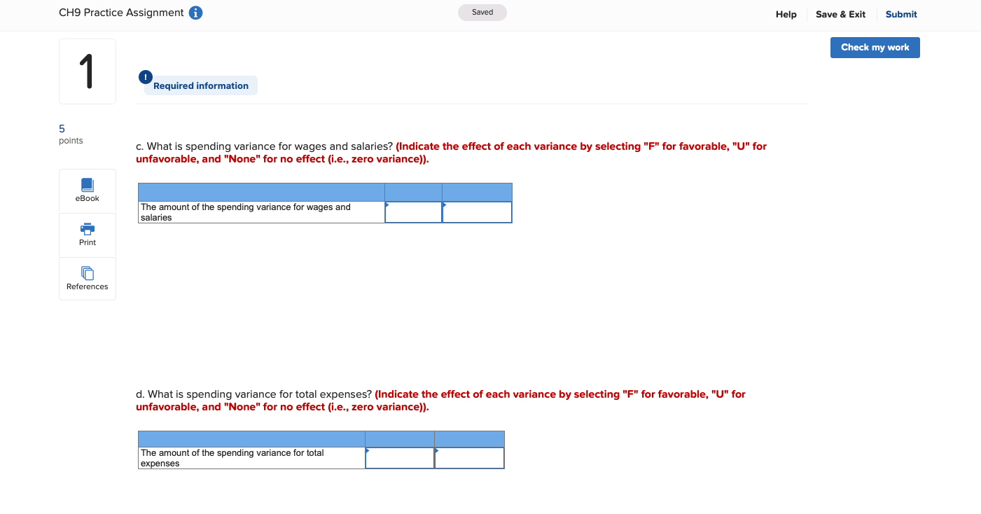 Solved CH9 Practice Assignment i Saved Help Save & Exit | Chegg.com