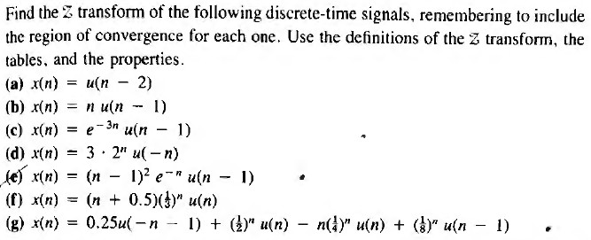 Solved Find The Transform Of The Following Discrete Time Chegg Com