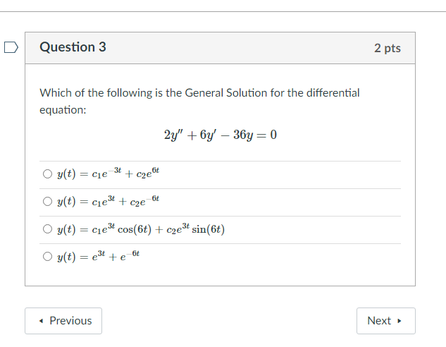 Solved Question 3 2 pts Which of the following is the | Chegg.com