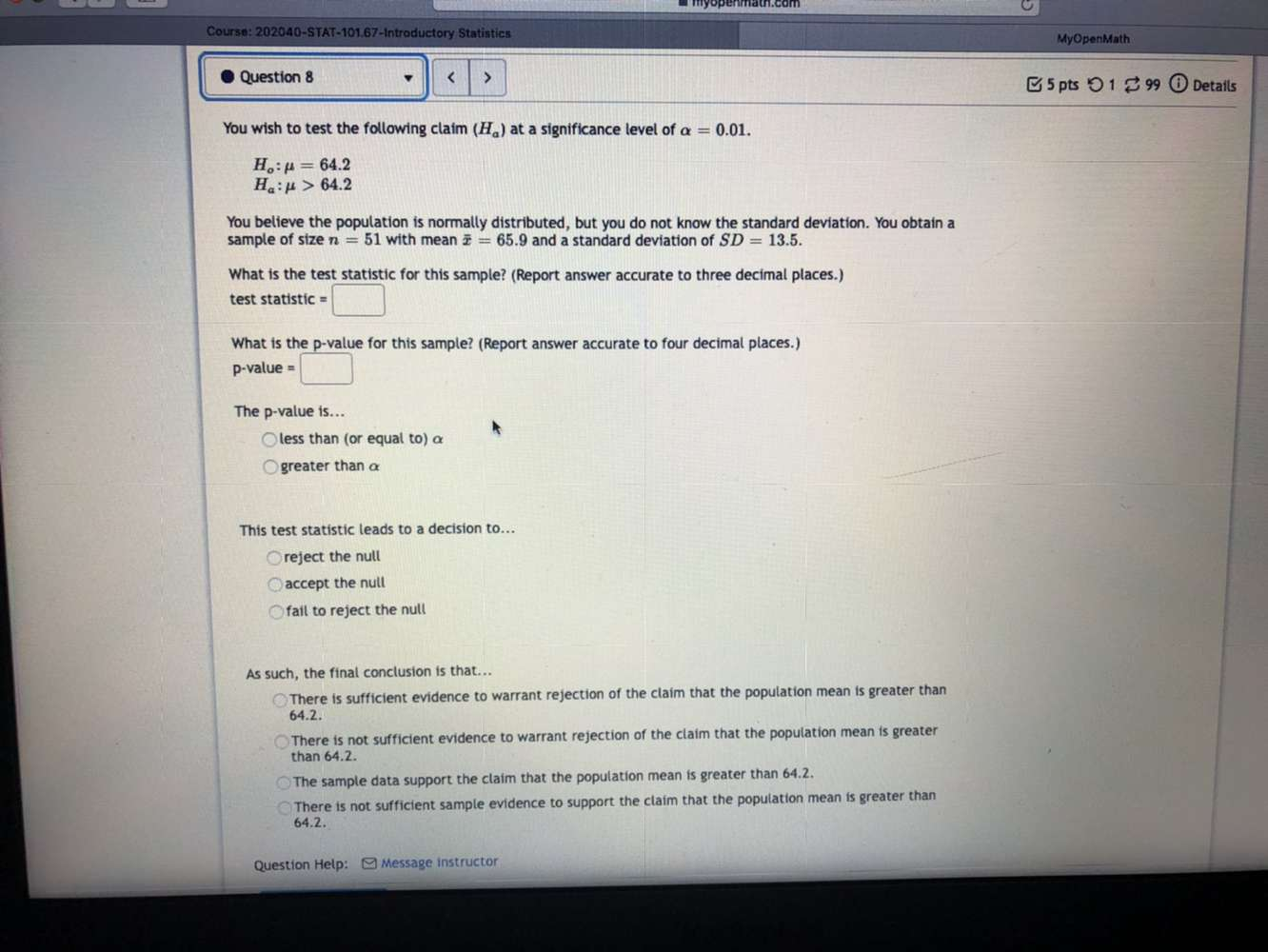 Solved myopenmath.com Course: | Chegg.com