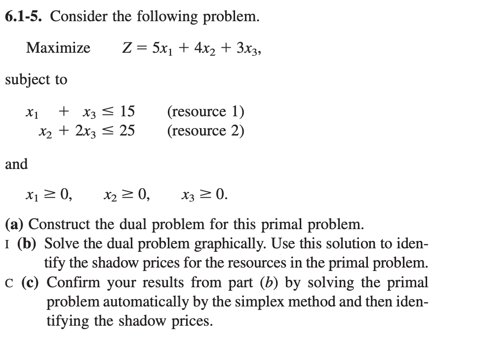 Solved 6.1-5. Consider the following problem. Maximize | Chegg.com