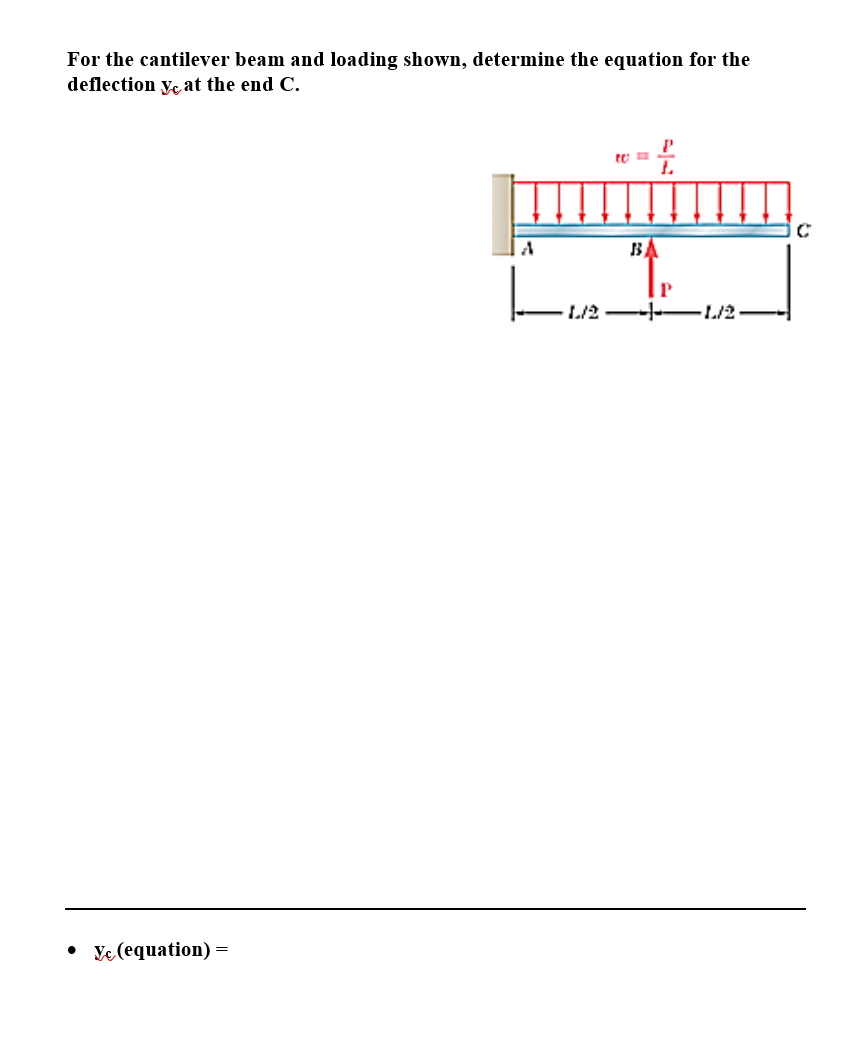 Solved For the cantilever beam and loading shown, determine | Chegg.com