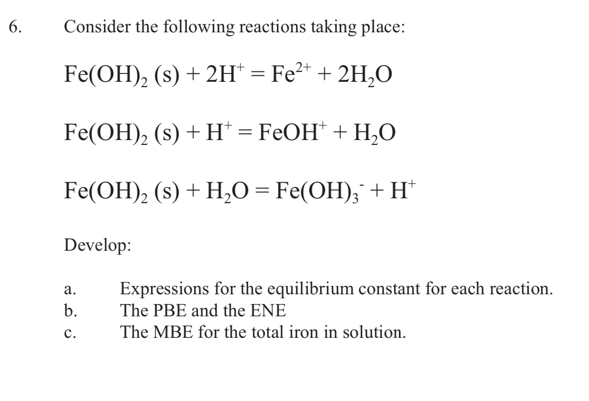 Solved Consider the following reactions taking place: | Chegg.com