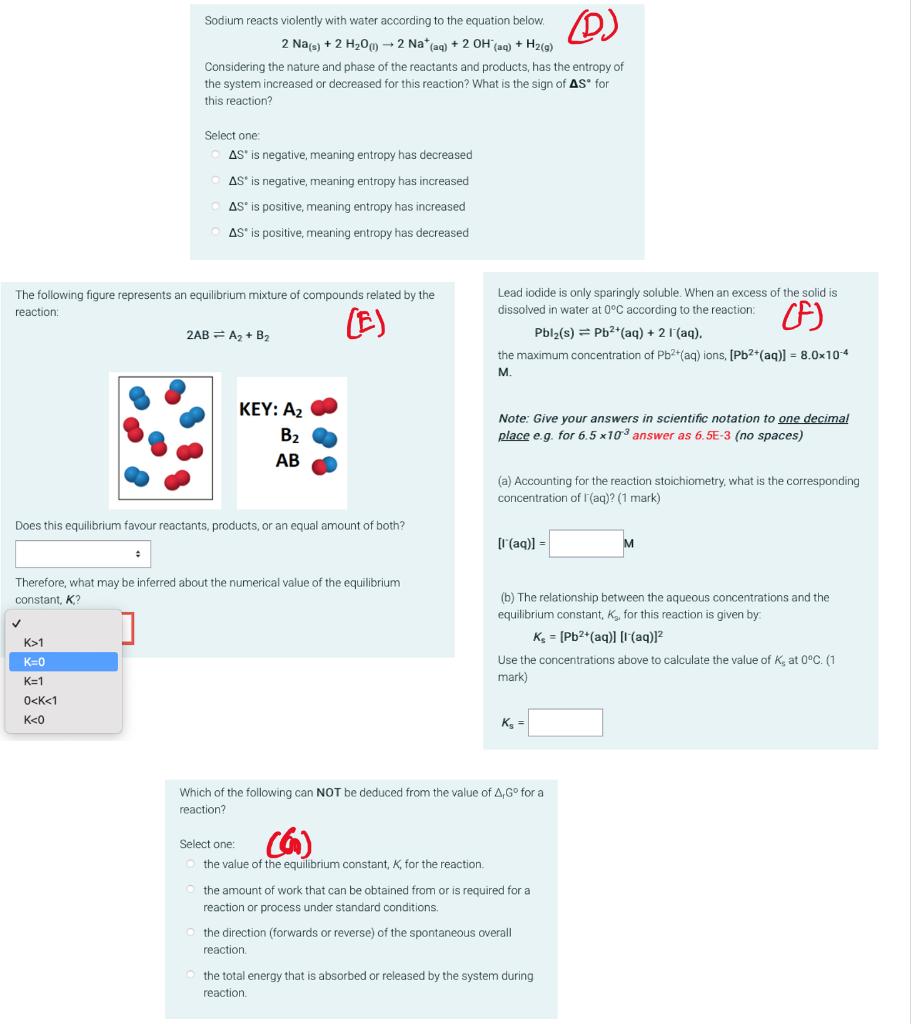 Solved Sodium reacts violently with water according to the