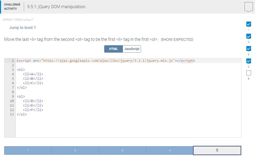 Solved Move the last tag from the second tag | Chegg.com