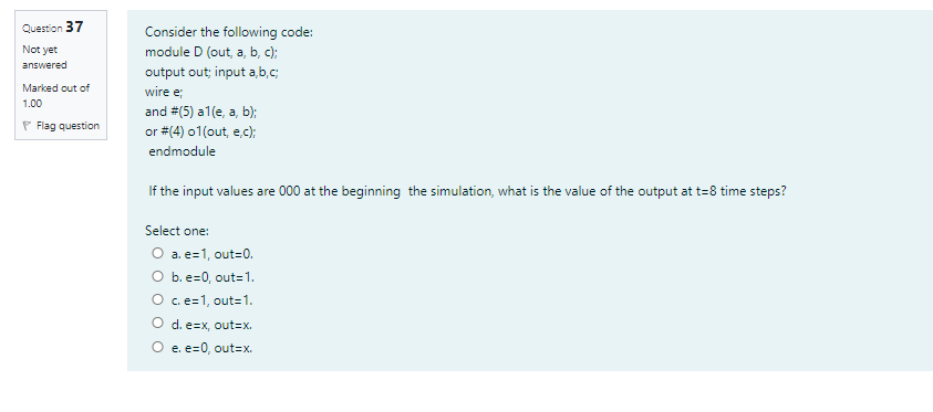 Solved Question 37 Not Yet Answered Marked Out Of 1.00 | Chegg.com