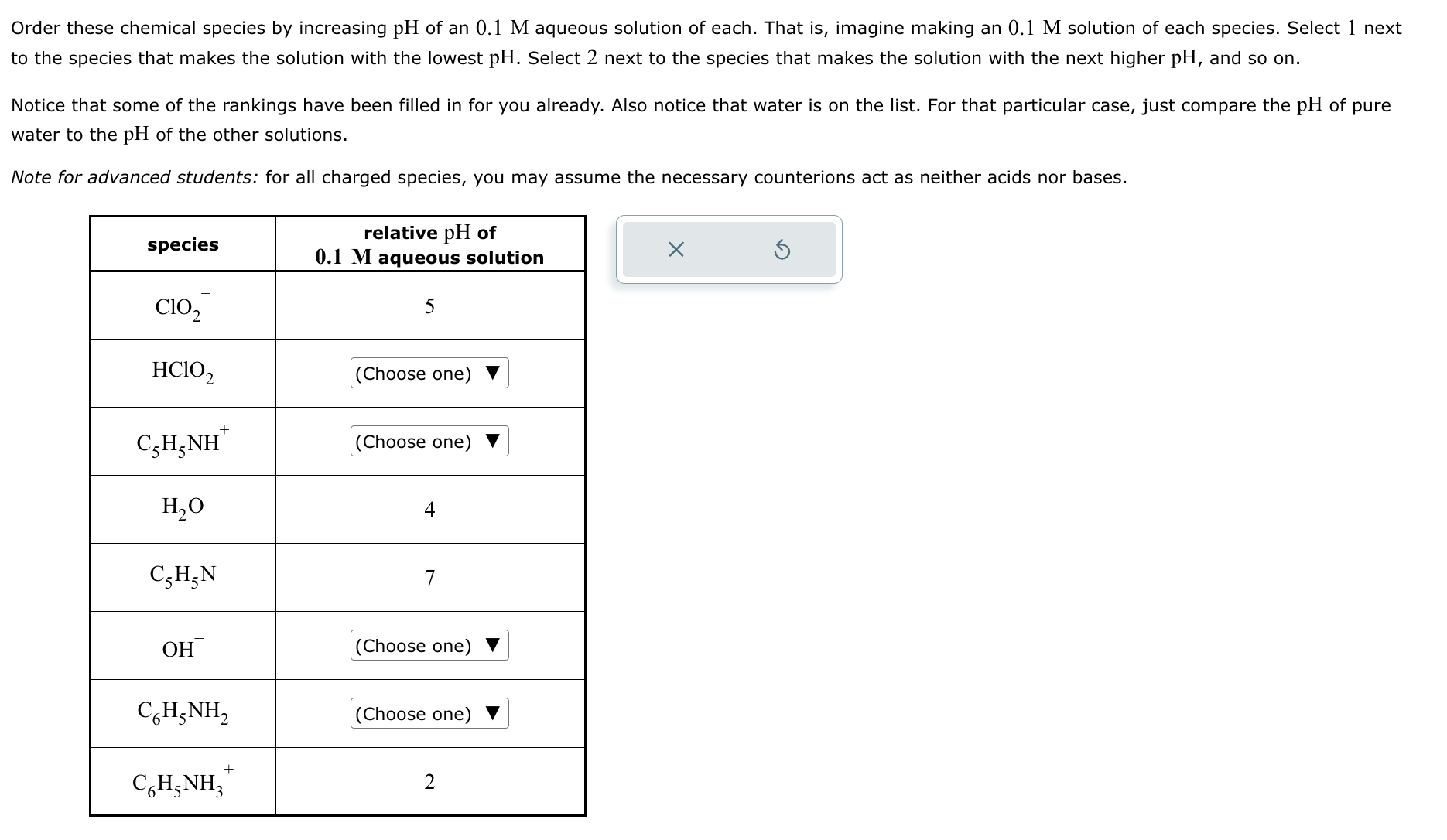 Solved Order These Chemical Species By Increasing Of An Chegg Com